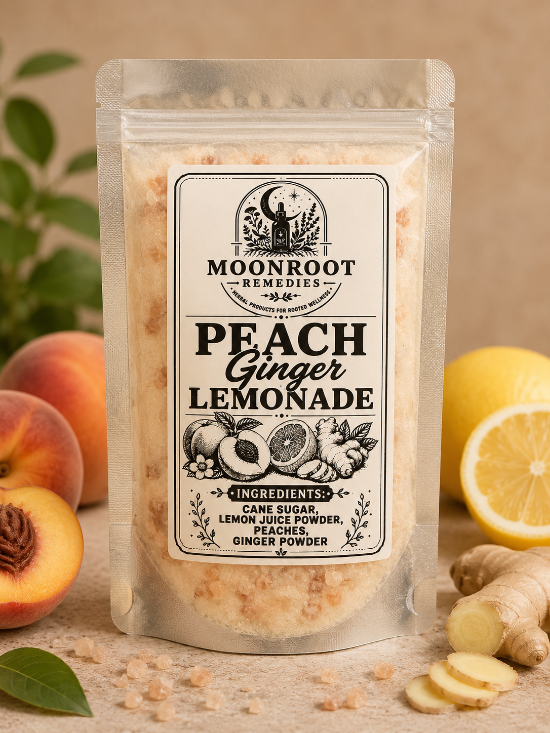 Peach Ginger Lemonade
